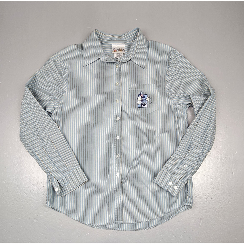 Walt Disney Button Up Shirt Wmn Med. Vintage Disneyland Resort Minnie Mouse‎
